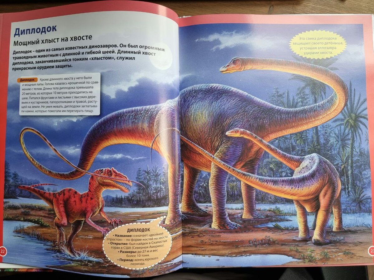 Современная детская книга о динозаврах