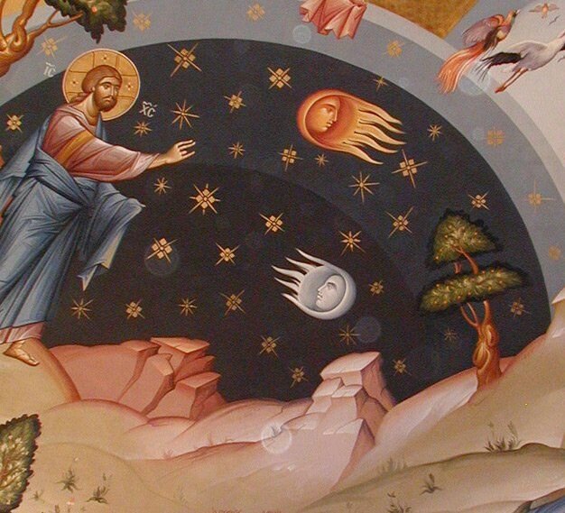 Господь создает солнце и луну