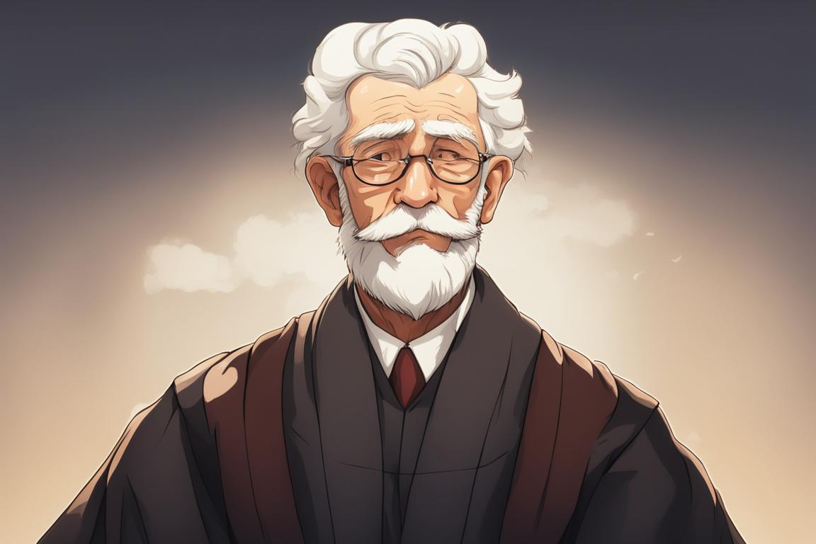 На картинке - судья, да. Символизирует развитие сюжета по лету...