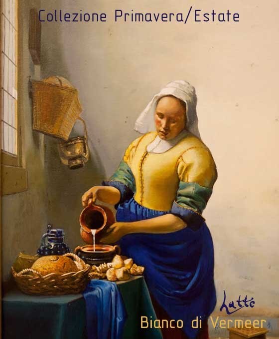 Коллекционное полотно Черутти - Latte, белый Вермеера