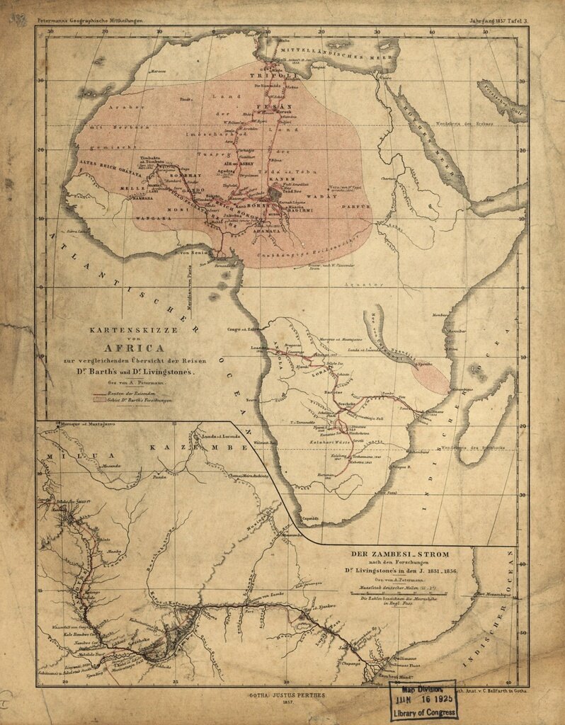 Карта Африки (1856)