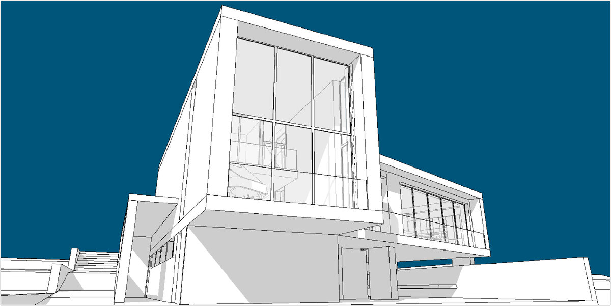 Белая модель. со двора.