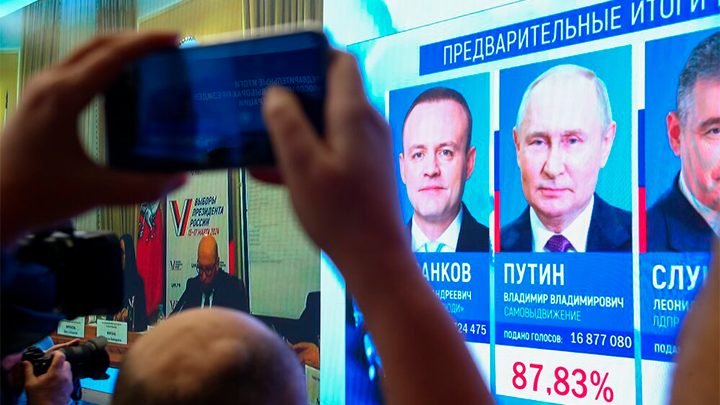  За Путина проголосовали 76 миллионов человек. Фото: Ведяшкин Сергей /АГН "Москва"