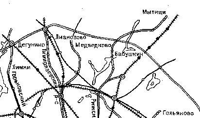 Фрагмент генеральной схемы развития Московского метрополитена и железнодорожного узла до 1985 года. С сайта: https://transphoto.org.
