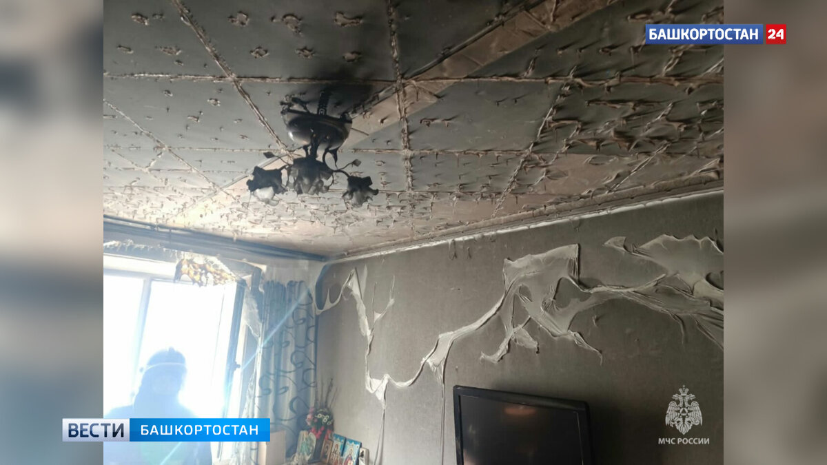    В Башкирии в Стерлитамаке мужчина попал в реанимацию после пожара в девятиэтажке