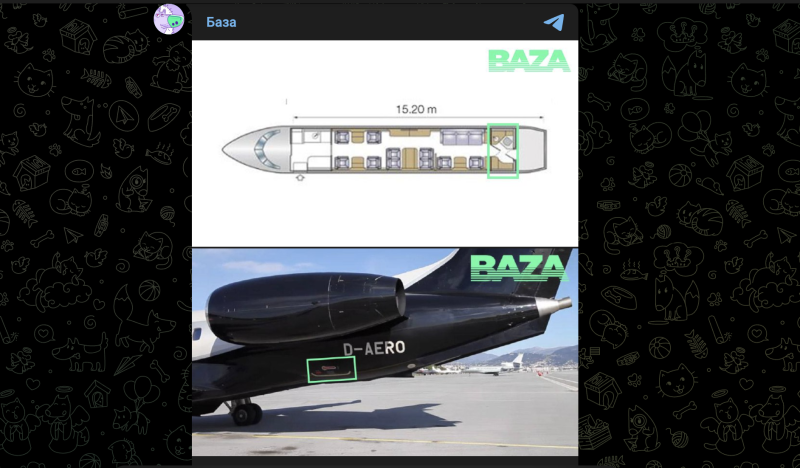 ОДНА ИЗ ВЕРСИЙ ГЛАСИТ, ЧТО ПРИЧИНОЙ АВИАКАТАСТРОФЫ СТАЛИ БОМБЫ В СЕРВИСНОМ ОТСЕКЕ В РАЙОНЕ САНУЗЛА. СКРИНШОТ ТГ-КАНАЛА "БАЗА"