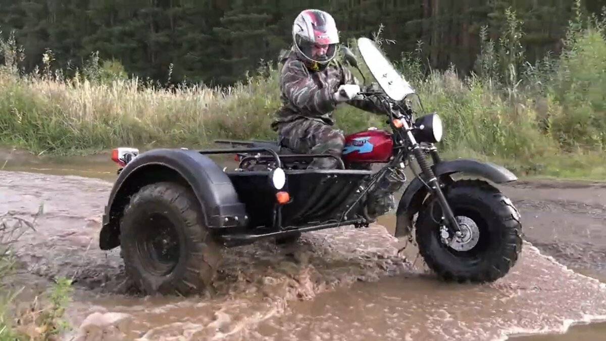 Мотоцикл СКАУт-3 с грузовым боковым прицепом