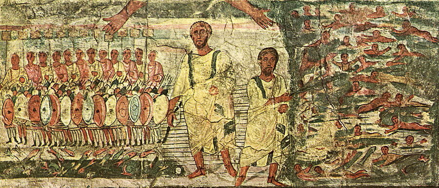 Фреска в синагоге в Дура‑Европос. III век.