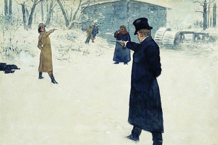  Дуэль Онегина и Ленского, Илья Репин (1899) / Фото: Wikipedia / Общественное достояние