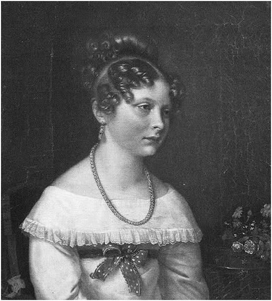  Фредерика Шарлотта Мария Вюртембергская. Дата написания около 1820 года. Художник Штирнбранд Франц