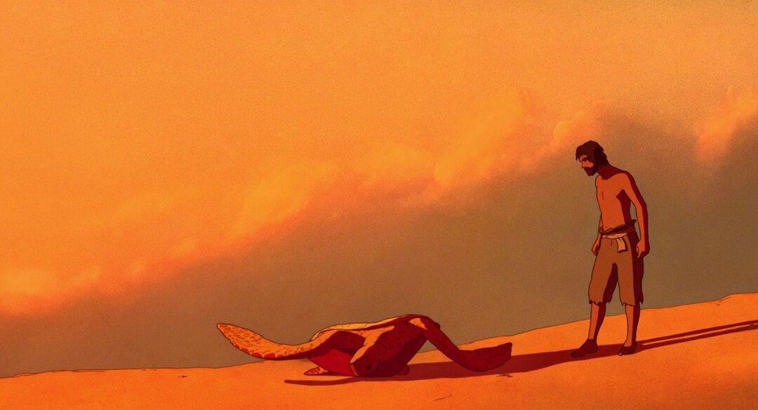 Кадр из мультфильма «Красная черепаха», 2016 год, режиссер Михаэль Дюдок де Вит