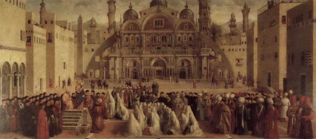 Беллини, Джентиле (1429-1507) - Святой Марк произносит проповедь в Александрии