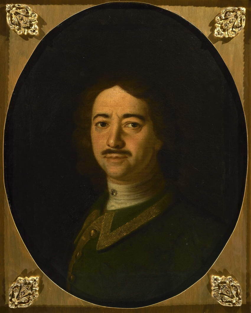 Луи Каравак, Портрет Петра I, 1722 год. Холст, масло. 69 x 55 см (овал). Из собрания Русского музея.
