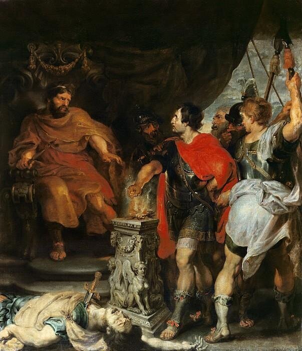 Гай Муций Сцевола и этрусский царь Порсена”. Питер Пауль Рубенс, 1618 г.