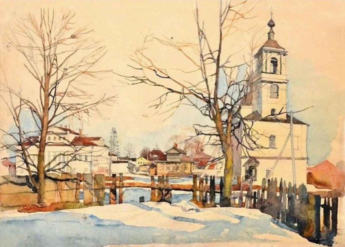 Пётр Бучкин. «Углич. Весенний день». 1948