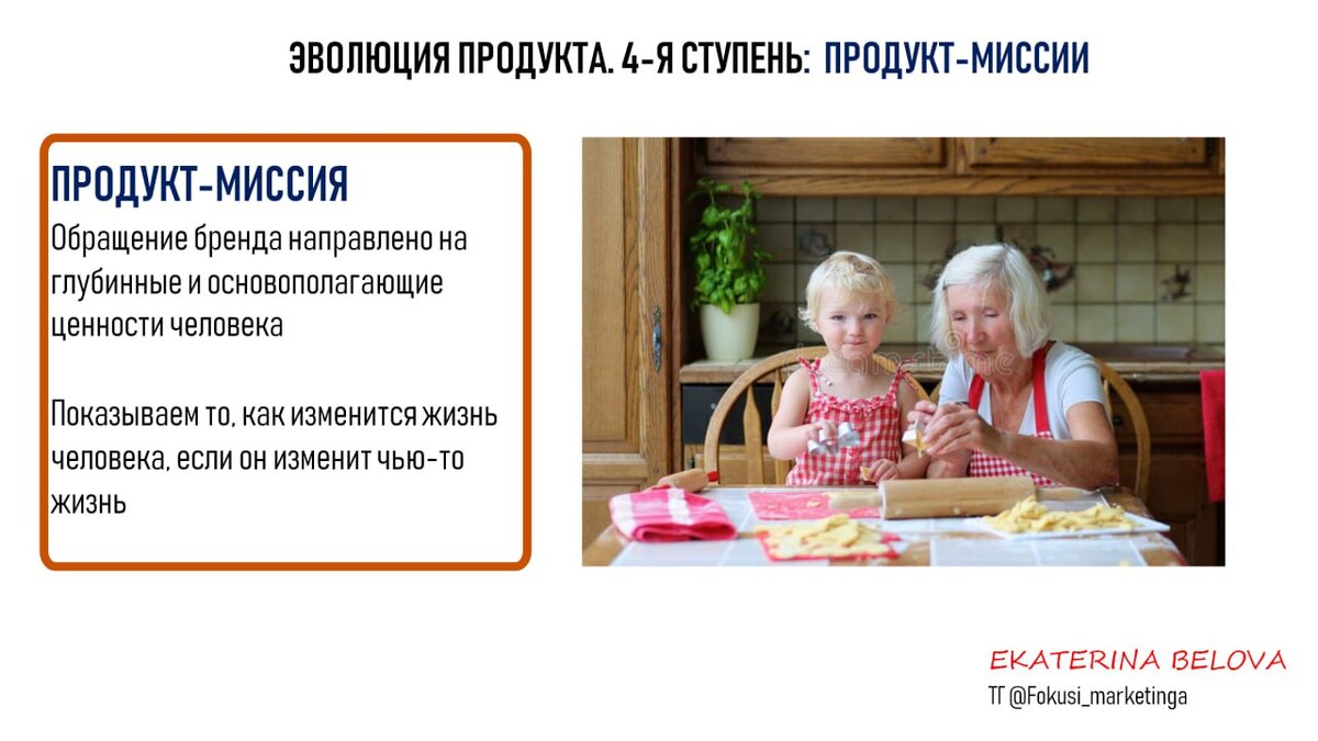 Эволюция продукта. 4я ступень: продукт - миссия