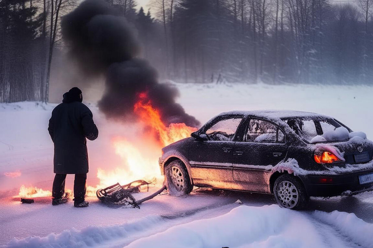 На трассе в Алтайском крае вспыхнул автомобиль | Сибирские ссылки | Дзен