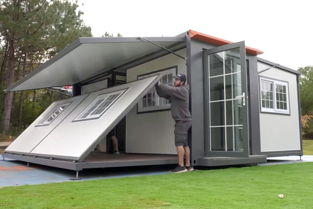    Такой модульный дом можно собрать за несколько часов: въезжай и живи. / Соцсети