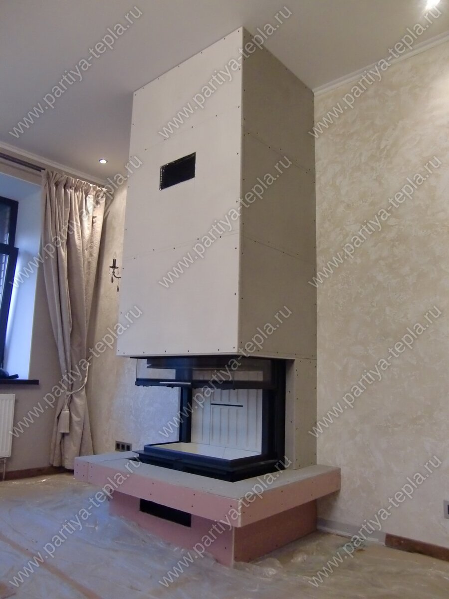 Гильзование кирпичного дымохода при установке камина Spartherm (фото отчет)