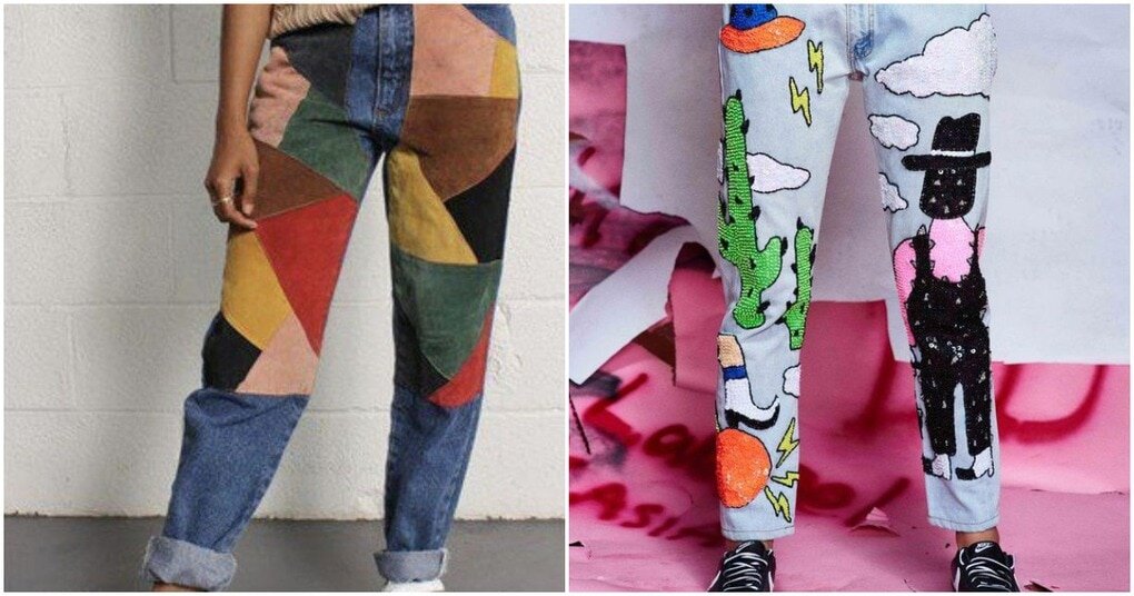 Стильные идеи модных джинсов с заплатками | Своими руками | Дзен