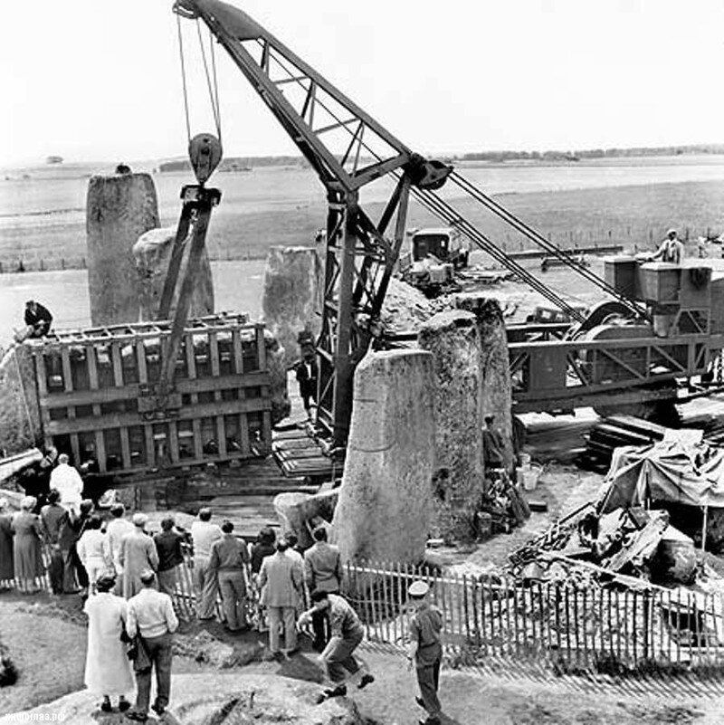 Строительство Стоунхенджа в 1953-1958 гг.