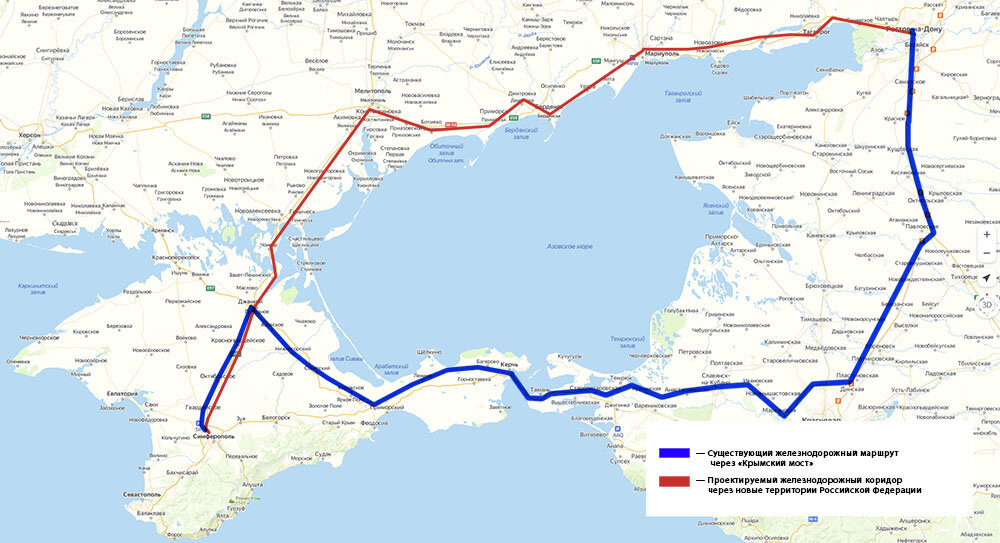    Железнодорожный маршрут через новые регионы. Фото: АиФ-Крым