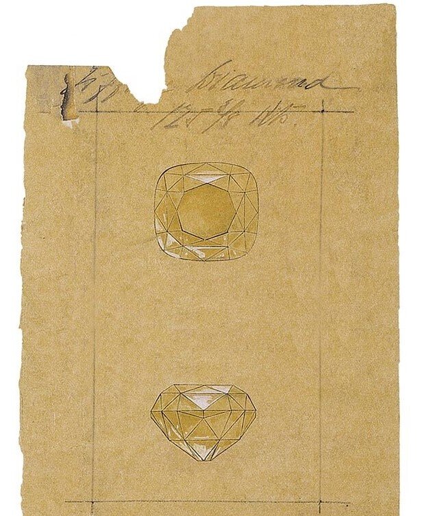 Эскиз огранки. Тиффани.