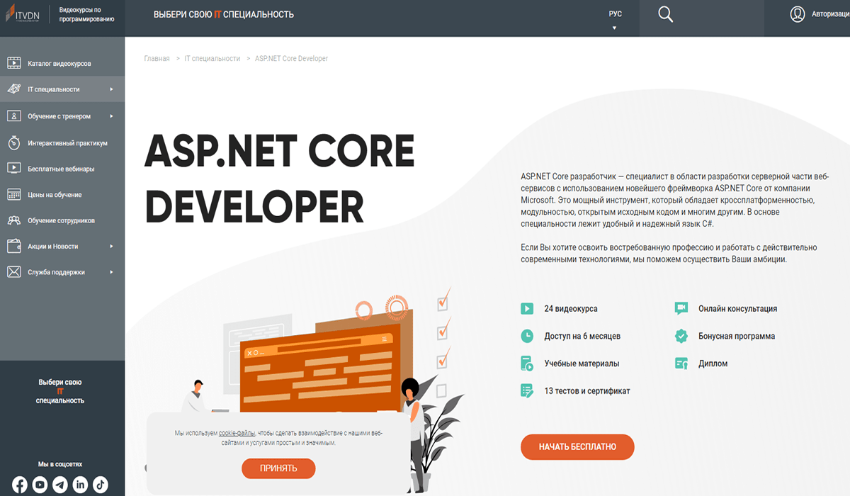 Лучшие курсы по ASP.NET Core: обучение с нуля | kursfinder | Дзен