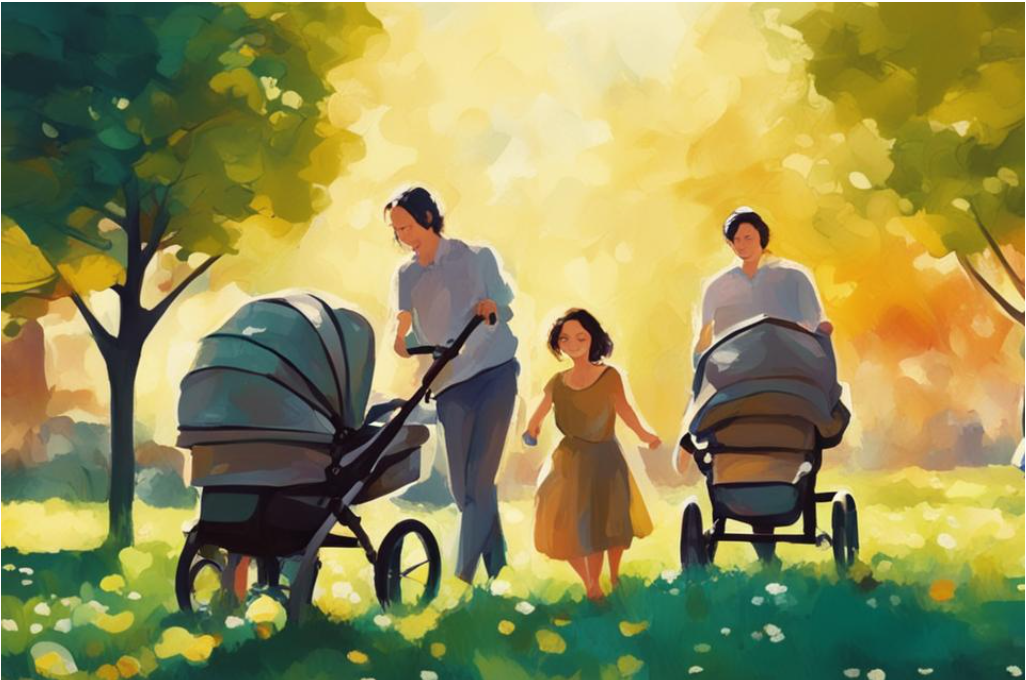 Только папы умеют пользоваться колясками! Нейросеть такая нейросеть😁