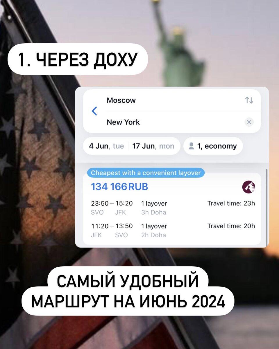 Как долететь из России в США в июне 2024 года от 75 000 рублей: 5 способов  | USA Visa Info Bot | Дзен