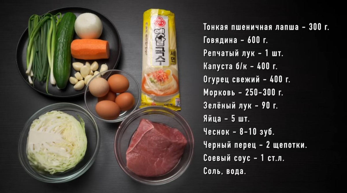 Ингредиенты для бульона и добавок кукси.