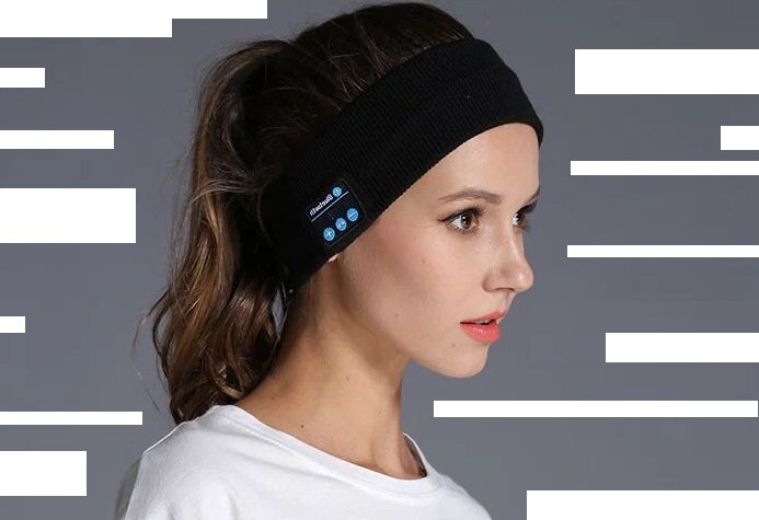 Повязка на голову с Bluetooth гарнитурой OPTIFORODGI OPF01 для сна и бега с беспроводными наушниками