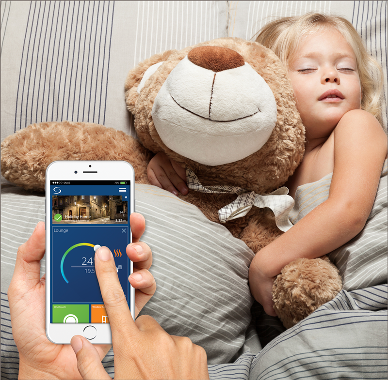 Управление температурой в каждой комнате отдельно, как с терморегулятора, так и через приложение.