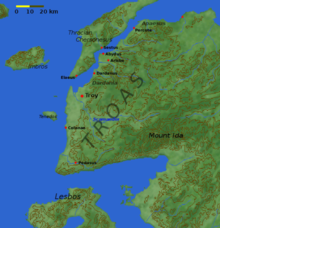 Карта полуострова Троада.