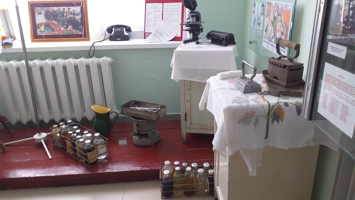 Экспозиция об эвакогостпиталях времён Великой Отечественной войны.