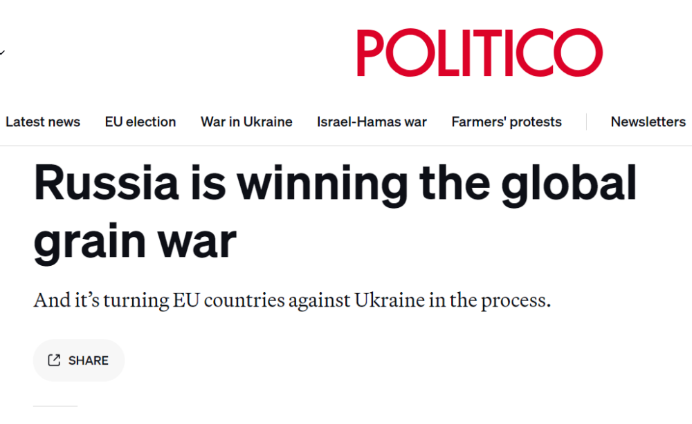  📷Скриншот статьи с сайта politico.eu.