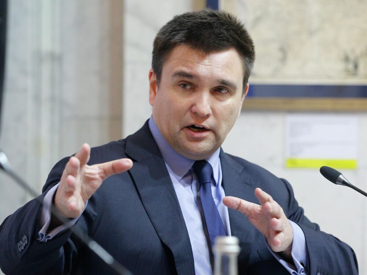    Министр иностранных дел Украины Павел Климкин во время пресс-конференции в Киеве© AP Photo / Efrem Lukatsky