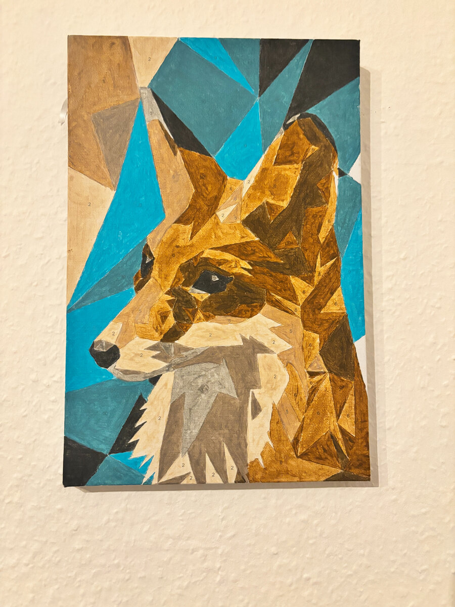 Лисичка для лисички. А краски так себе - в два слоя номера не закрасились