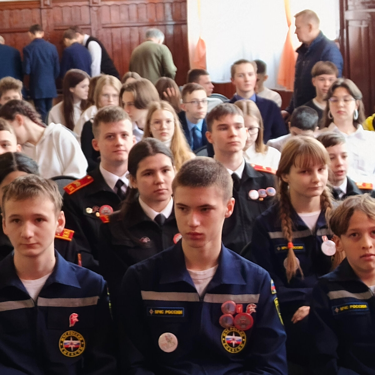 Ученики школ Черняховского муниципалитета на УРОКЕ МУЖЕСТВА проекта "Первые в логове врага".