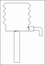 схема работы сильфонного насоса с двумя клапанами