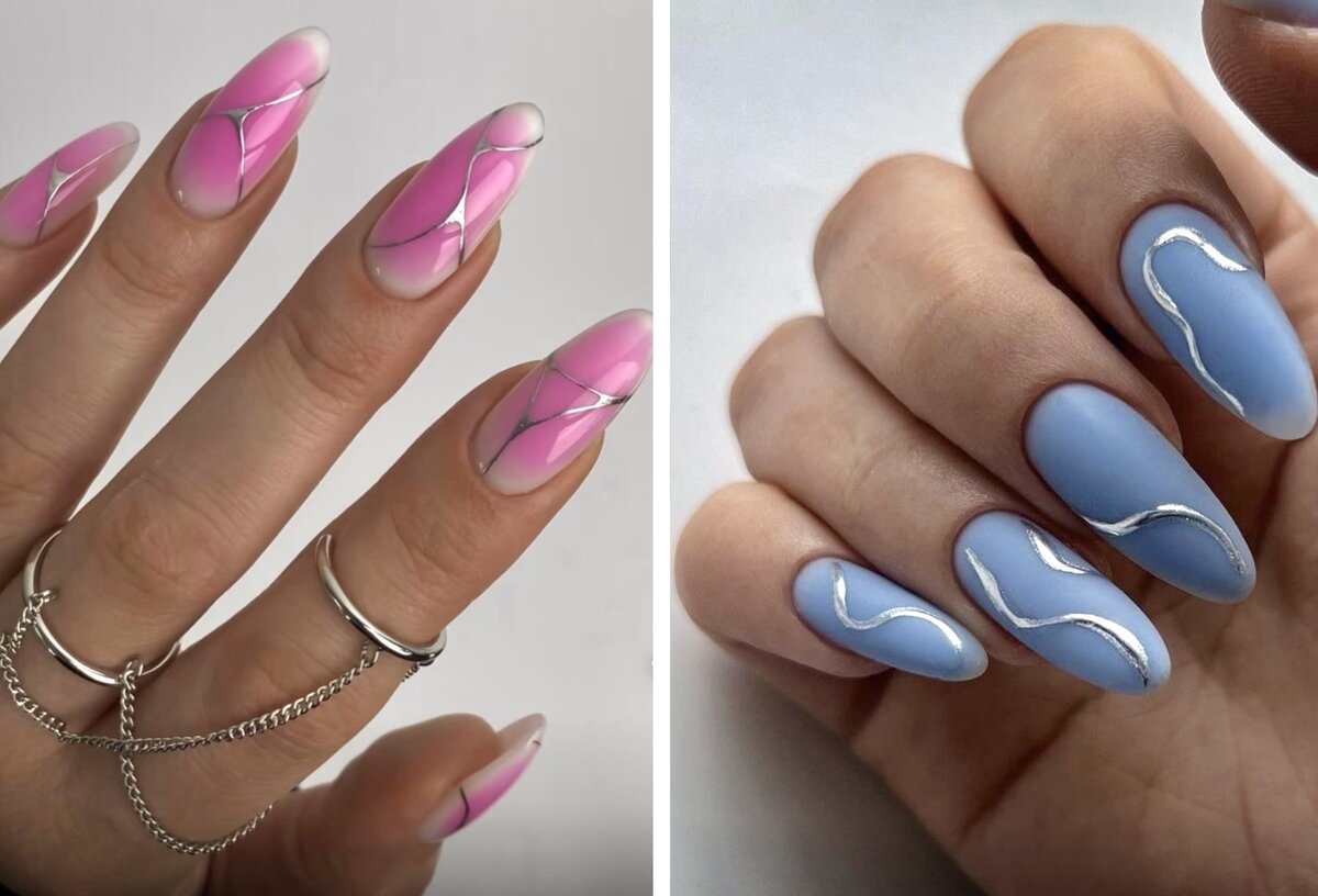 Лиловый цвет ногтей. Фиолетовый маникюр. Маникюр в сиреневых тонах. Маникюр миндаль акварель. Маникюр 2024 г.