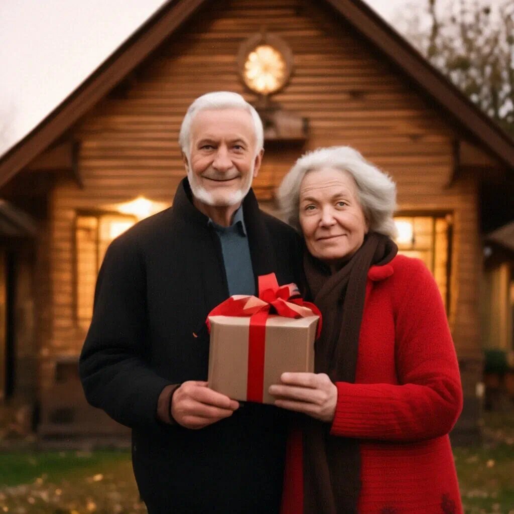 Подарок родителям. Фото создала Алиса Яндекса. 