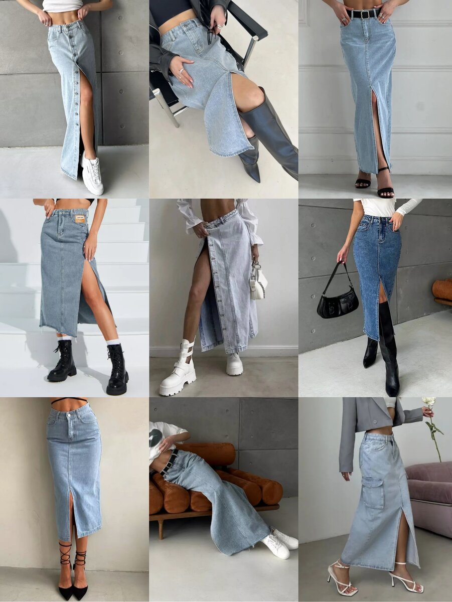 Джинсовые юбки с WB 