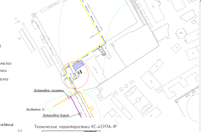 Желтая пунктирная лини - "временный" бетонный забор на пляже Сукко с уходом в море