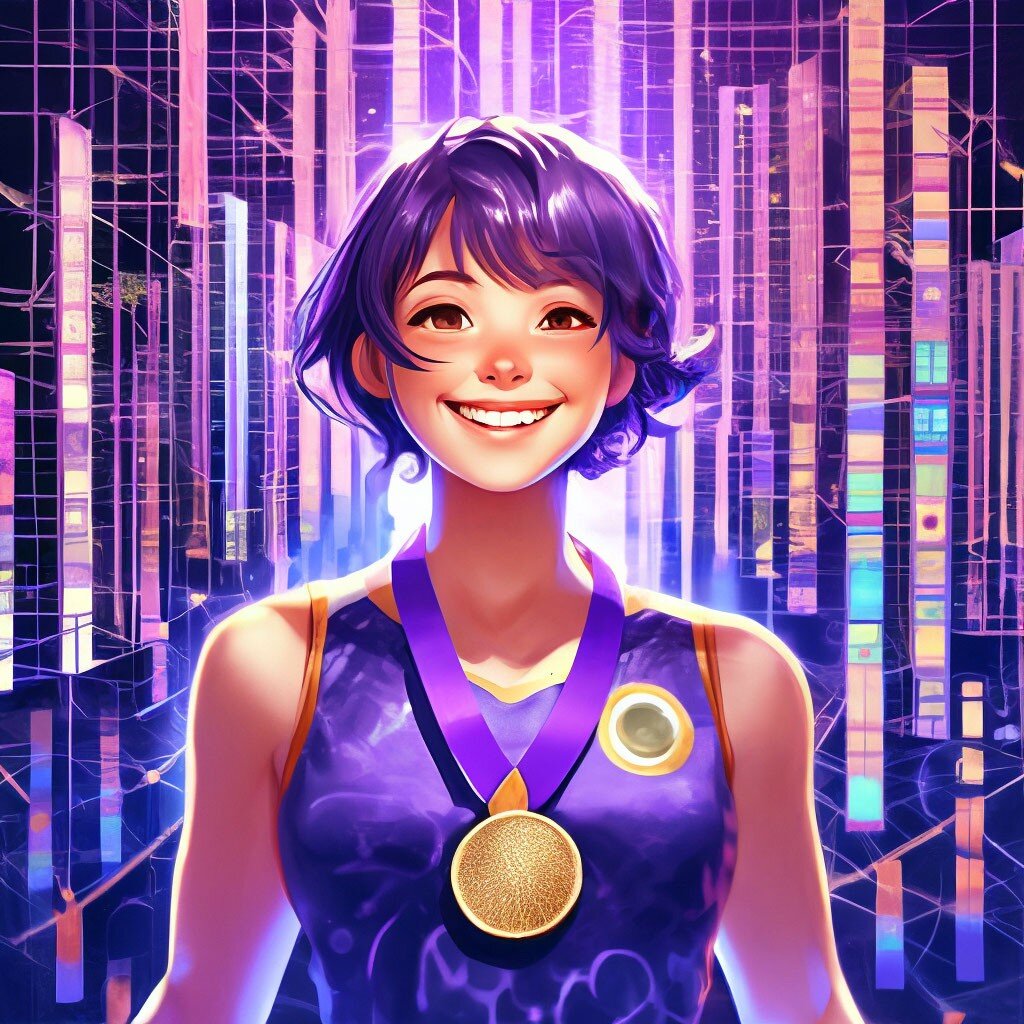 Ну , вот и добежала ) 🤪🏆 Картинка создана нейросетью.