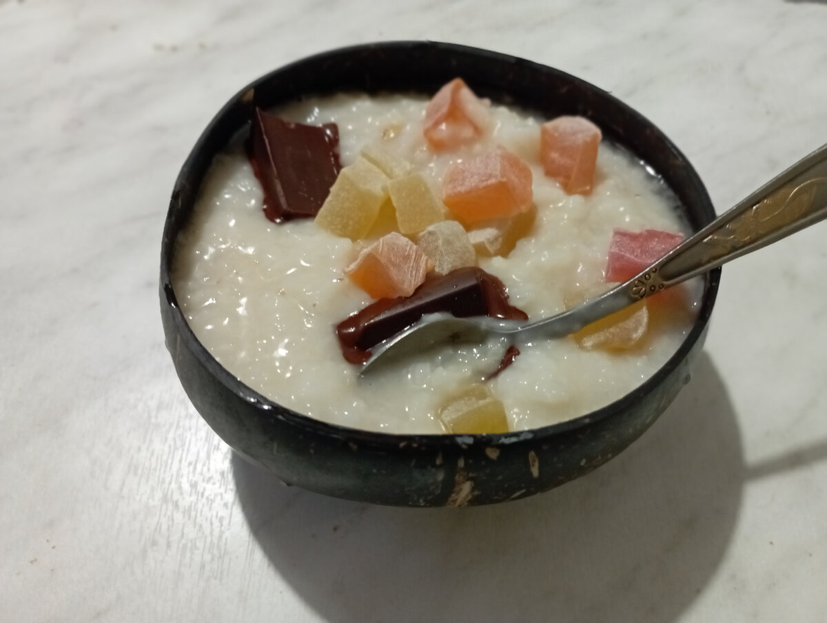 Каша в любимой кокосовой плошке) 