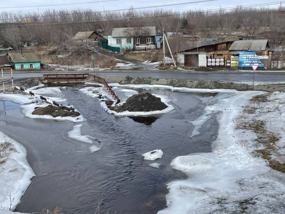    Разлив дренажного канала "Голубой Дунай". Источник: t.me/shchigrev_bsk