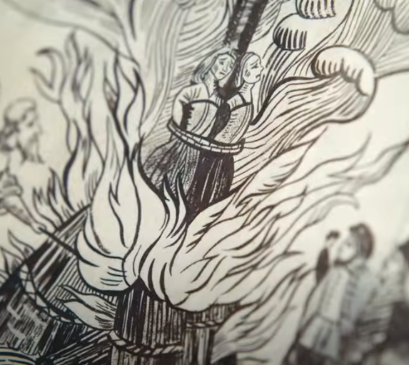 Кадр из сериала "Сожжённые девочки" 2023 год