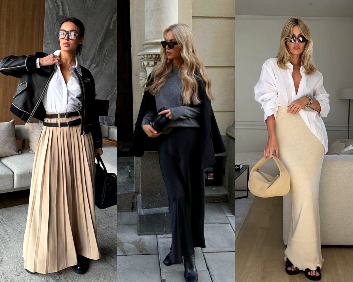 Юбка-макси - однозначный маст-хэв, которая всегда подстроиться под любой ваш стиль. 