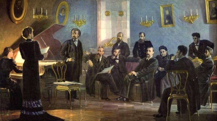    «Могучая кучка». Балакиревский кружок. Худ. А. М. Михайлов «Могучая кучка». Балакиревский кружок.